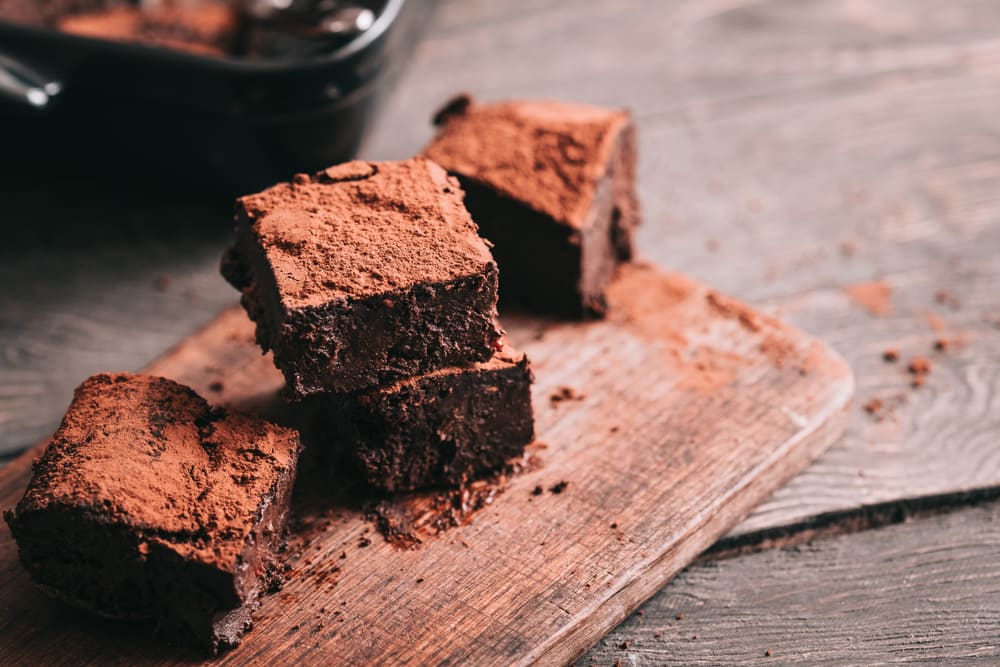 receta de brownie de chocolate para acompañar el café